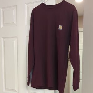 Carhartt Men's Long Sleeve Tee - Burgundy